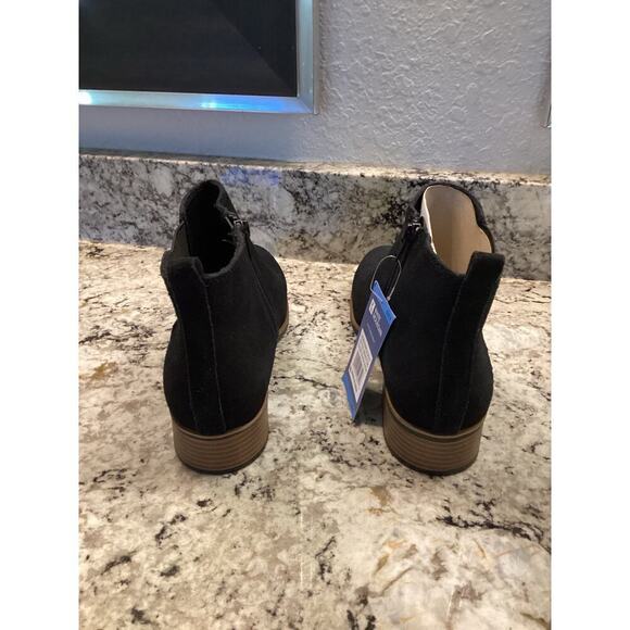 White Mountain Womens Ankle Boots Suede Black Side Zip Booties Size 9 NWT - Picture 7 of 8